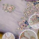 Moonlight Feather Aari Work Saree