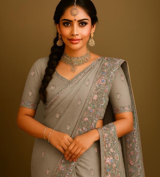 Petal Mist Aari Work Saree