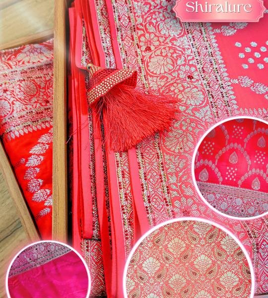 Majestic Maroon Flower Saree