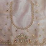 Moonlight Feather Aari Work Saree