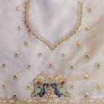 Moonlight Feather Aari Work Saree