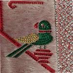 Ruby Parrot Heritage Saree